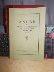 ANUAR AL SOCIETATII STUDENTILOR IN GEOGRAFIE ''SOVEJA'' , 1935 *