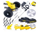 Motocoasa electrica cu acumulator, 2 x 2 Ah, 21 V, Geko G80668