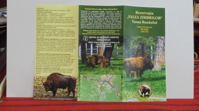 MINI PLIANT RECLAMA REZERVATIA &amp;quot; VALEA ZIMBRILOR &amp;quot; VAMA BUZAULUI, BRASOV-3 PAG. foto