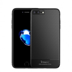 Husa iPhone 7 Plus - iPaky Carbon Fiber Black foto