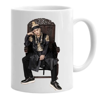 Cana alba personalizata bts suga agust d day, INOVATIX&amp;reg;. 330 ml foto