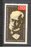 D.D.R.1965 150 ani nastere A.von Menzel-pictor SD.179, Nestampilat