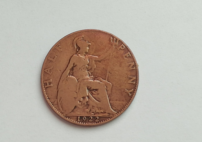 M3 C50 - Moneda foarte veche - Anglia - Half penny - 1922