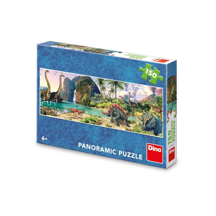 Puzzle panoramic Dinozauri, 150 piese &ndash; DINO TOYS