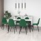 vidaXL Scaune de bucătărie, 6 buc., verde &icirc;nchis, catifea 3082883