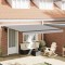 vidaXL Cortina Retractabilă Manual Gri deschis 400 &times; 300 cm țesătură 3330643