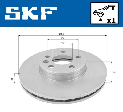 SKF VKBD 80322 V1 Disc frana foto