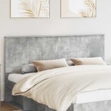 vidaXL Tăblie cap cu headboard Gri din beton 180 cm Lemn compozit 887729