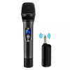 Microfon profesional Xiaokoa omnidirectional wireless, pentru Karaoke, prezentari, raza actiune 80 m, negru