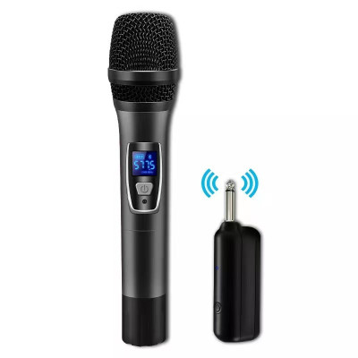 Microfon profesional Xiaokoa omnidirectional wireless, pentru Karaoke, prezentari, raza actiune 80 m, negru foto