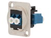 Conector fibră optică cuplă duplex monomod SM metal FT