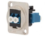 Conector fibră optică cuplă duplex monomod SM metal FT