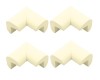Set 4 bucati protectii pentru colturi ascutite, spuma, autoadeziv, 6 x 6 x 3.5 cm, crem, Oem