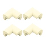 Set 4 bucati protectii pentru colturi ascutite, spuma, autoadeziv, 6 x 6 x 3.5 cm, crem