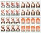 |Romania, LP 907/1976, Aniversari I, blocuri de 8 timbre, MNH