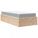 Cumpara ieftin Pat cu saltea, 90x190 cm, lemn masiv pin