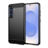 Husa Techsuit Carbon Neagra pt. Samsung Galaxy S25 S931, protectie socuri, rezistenta zgarieturi