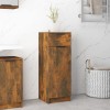 Gossi dulap de baie, stejar fumuriu, 32x34x90 cm, lemn prelucrat