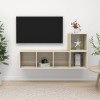 VidaXL Set de dulapuri TV, 2 piese, stejar sonoma, lemn prelucrat