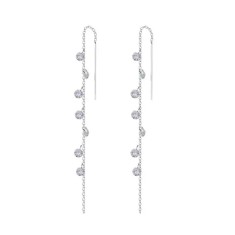 Cercei din Argint 925 Lungi Model Picatura cu Pietre Zirconiu ARG57G