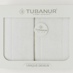 Set Cadou 2 Prosoape Alb , Eleganta si Rasfat in Fiecare Detaliu