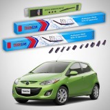 Cumpara ieftin Ștergătoare Mazda 2 DE Facelift 2010-2014 5 uși | Set Față și Spate Flat Premium &ndash; TeamCar&reg;