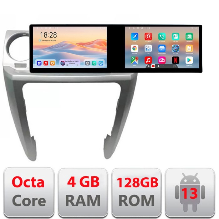 Navigatie Land Rover Discovery 3 2007-2015 Edotec 2 ecrane 8 core 4+128 21.6 inch Incell android Wifi 5Ghz gps internet CarStore Technology