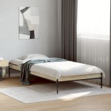 VidaXL Cadru de pat, stejar sonoma, 90x200 cm, lemn prelucrat și metal