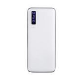 Baterie externa Smart Power Bank, 20000 mAh, 3 iesiri USB, design piele, Alb, General