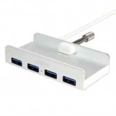 HUB USB 3.0 extern LOGILINK 4*USB iMac design aluminiu silver UA0300