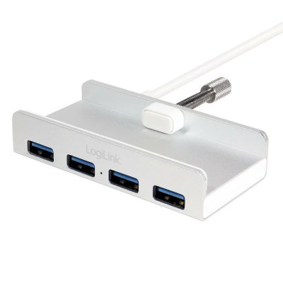 HUB USB 3.0 extern LOGILINK 4*USB iMac design aluminiu silver UA0300 foto