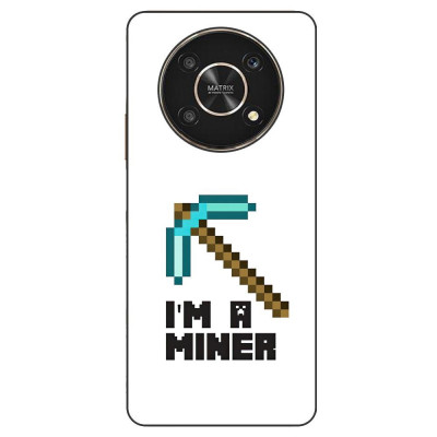 Husa compatibila cu Honor X30 Silicon Gel Tpu Model Minecraft Miner foto