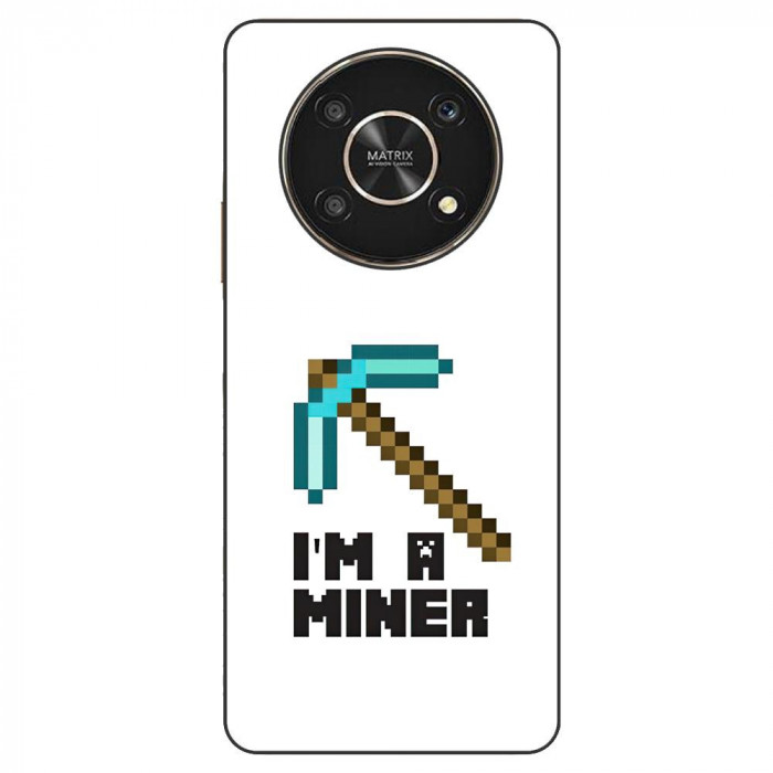 Husa compatibila cu Honor X30 Silicon Gel Tpu Model Minecraft Miner