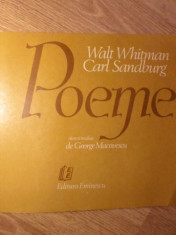 POEME - WALT WHITMAN, CARL SANDBURG foto