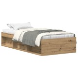 Cumpara ieftin Cadru de pat fara saltea Stejar Artisan 90x200cm Lemn prelucrat