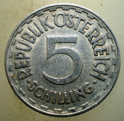 1.734 AUSTRIA 5 SCHILLING 1952 foto
