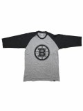 P&aacute;nsk&eacute; tričko Boston Bruins NHL 3/4 Sleeve Grey Two Tone Logo - M