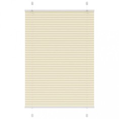 vidaXL Jaluzea plisată Crem 90x100cm Lățime țesătură 89,4 cm 4015277