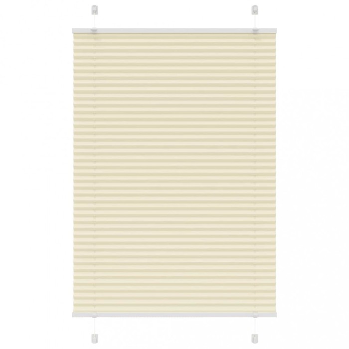 vidaXL Jaluzea plisată Crem 90x100cm Lățime țesătură 89,4 cm