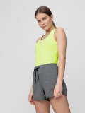 Top de antrenament slim cu uscare rapidă pentru femei - galben, 4F Sportswear