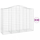 Cumpara ieftin Cosuri gabion arcuite 30 buc, 200x50x140/160cm, fier galvanizat