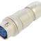 Conector circular HR10 push-pull mufă 2A aurit lipire PIN 4 - Conector circular HR10 push-pull 2A aurit