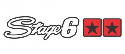 Sticker Moto Stage 6 13x2.7cm Alb/Rosu foto