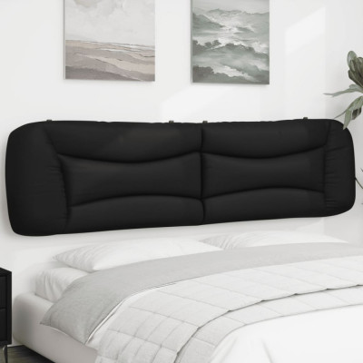 vidaXL Pernă pentru tăblie pat, negru, 200 cm, piele artificială foto