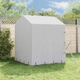 vidaXL Padoc exterior cu acoperiș argintiu 2x14x2,5 m oțel galvanizat 3190477