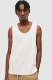 AllSaints top MADISON VEST barbati, culoarea alb, MD140Y