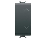 Intrerupator jaluzele cu 3 pozitii 1M Gewiss Chorus negru GW12121
