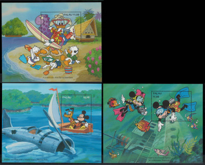 Palau 1994 Mi 784/86 bl 33/35 MNH - Personaje Walt Disney in Insulele Palau foto