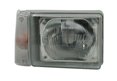 Far Fiat Panda (141a), 1986-12.2002, partea Dreapta, cu semnal alb; H4/R2+P21W; electric; fara motor, TYC foto