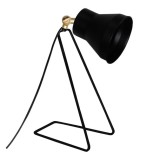 Cumpara ieftin Lampa de birou PWL-1065, E14 negru-auriu, 12x30x35 cm